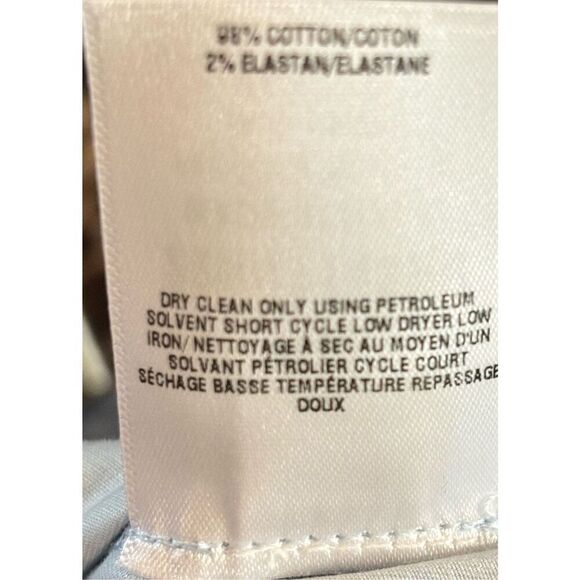 Oscar de la Renta Oversized High-low Stretch Cotton Shirt in Blue Topaz Size 10 - Picture 12 of 12